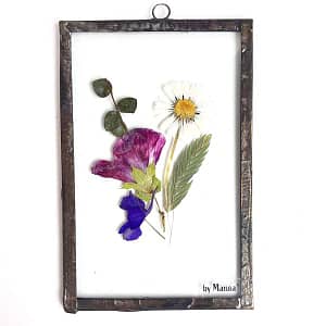 Hanglijst 10 x 15 madeliefje, ridderspoor en stokroos