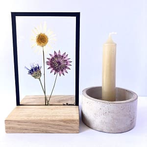 Lijst met korenbloem, Margriet en Zeeuws Knoopje