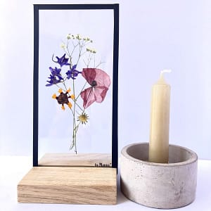 Lijst met boeketje van wilde bloemen