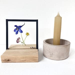 10 x 10 Zeeuws knoopje, ridderspoor en madeliefje