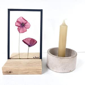Lijst met 2 klaprozen  10 x 15