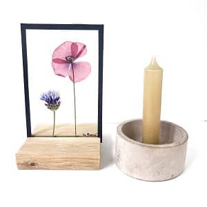 Lijst met een korenbloem en klaproos 10 x 15