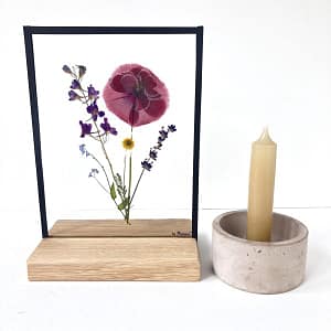 Plukboeket met klaproos 15 x 20