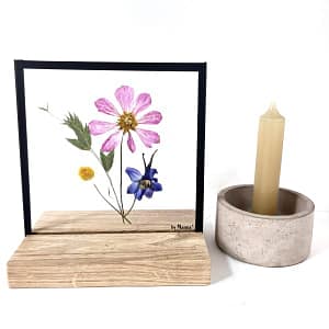 15 x 15  boeket van kamille en cosmea