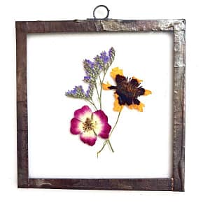 Hanglijstje 10 x 10 met meisjesogen en roosje