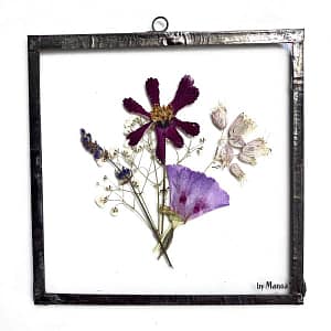 Hanglijst 15 x 15 Boeket met cosmea en stokroos