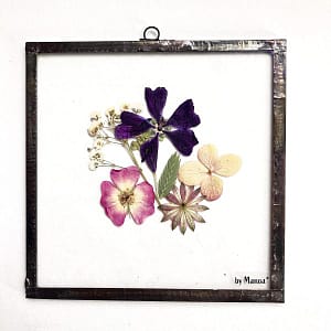Hanglijst 15 x 15 Boeket met gipskruid, stokroos en hortensia