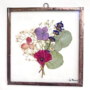 Hanglijst 15 x 15 Boeket met gipskruid en klaproos